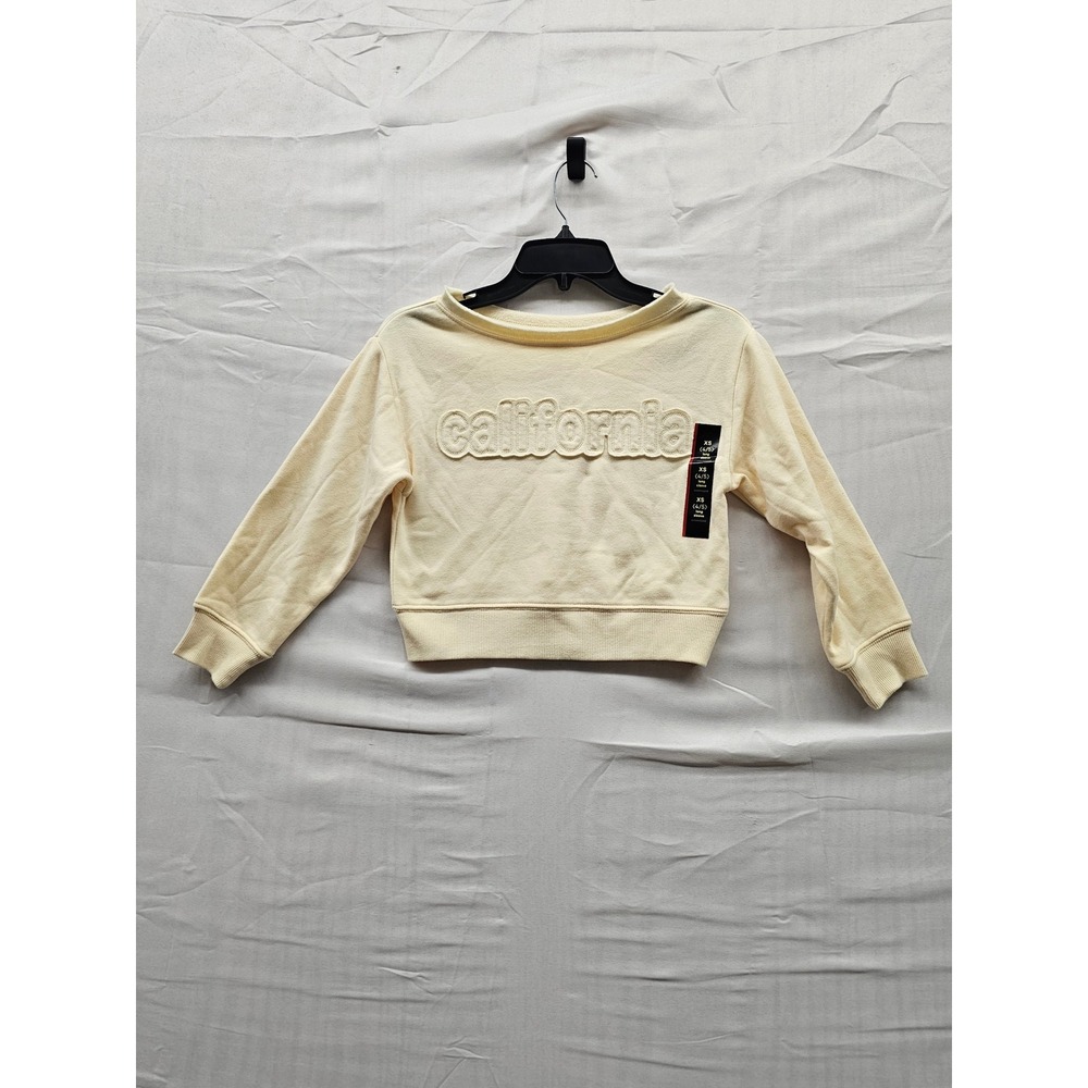 Art Class Girls California Graphic Sweatshirt Yellow XS 4/5‎ New Pullover